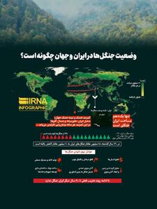 اینفوگرافی/ وضعیت جنگل‌ها در ایران و جهان چگونه است؟ | اقتصاد24