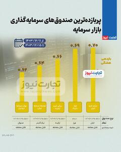 اینفوگرافی/ بیشترین بازدهی صندوق‌های سرمایه گذاری بورس در هفته دوم اسفند ۱۴۰۳ | اقتصاد24