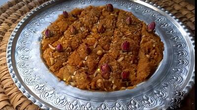 طرز تهیه حلوا شیرعسلی مقوی و خوشمزه مناسب ماه رمضان