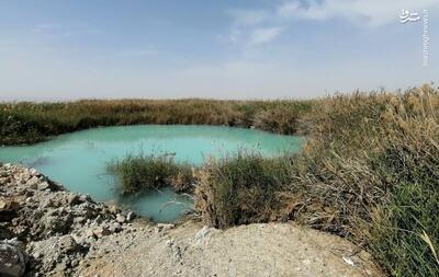 تصویر هوایی از چشمه آبگرم میراحمد بوشهر