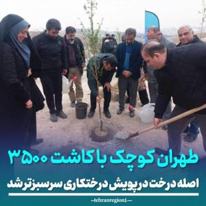 طهران کوچک با کاشت ۳۵۰۰ اصله درخت در پویش درختکاری سرسبزتر شد