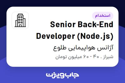 استخدام Senior Back-End Developer (Node.js) در آژانس هواپیمایی طلوع