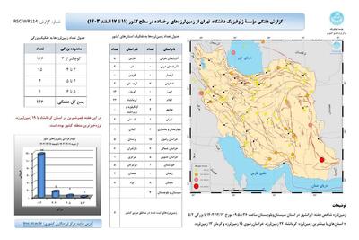 ایران ۱۳۶ بار لرزید