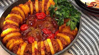 طرز تهیه خوراک گوشت و بادمجان سنتی