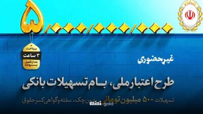 شرایط دریافت وام ۵۰۰ میلیون تومانی بانک ملی / با بازپرداخت ۵ ساله تا ۴۴۰ درصد میانگین حساب خود تسهیلات بگیرید