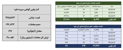 معامله ۲۴۷ کیلوگرم شمش نقره در بورس کالا