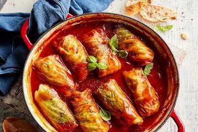 آموزش آشپزی / طرز تهیه دلمه کلم برگ + فوت و فن