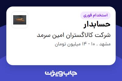 استخدام حسابدار - آقا در شرکت کالاگستران امین سرمد