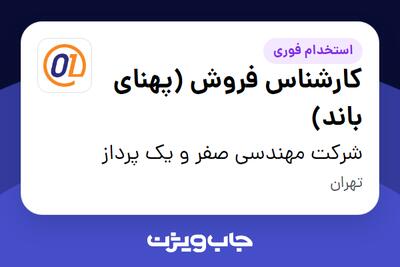 استخدام کارشناس فروش (پهنای باند) در شرکت مهندسی صفر و یک پرداز