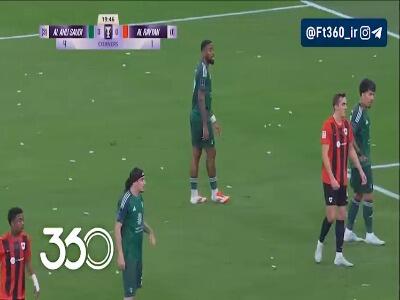 ضربه سر خطرناک ایبانیز؛ الاهلی ۰-۰ الریان