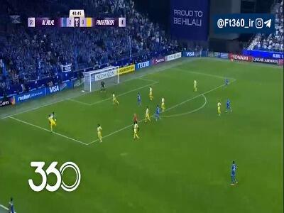 گل سوم الهلال توسط الدوساری ؛الهلال ۳-۰ پاختاکور