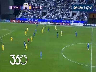 گل چهارم الهلال توسط ناصر الدوساری ؛ الهلال ۴-۰ پاختاکور