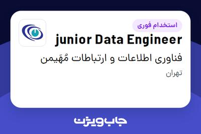 استخدام junior Data Engineer در فناوری اطلاعات و ارتباطات مُهَیمن