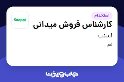 استخدام کارشناس فروش میدانی در اسنپ