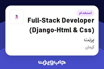 استخدام Full-Stack Developer (Django-Html   Css) در بِرنِت