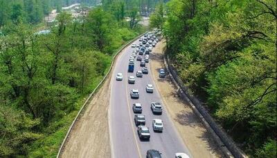 ترافیک پرحجم در جاده‌های مازندران