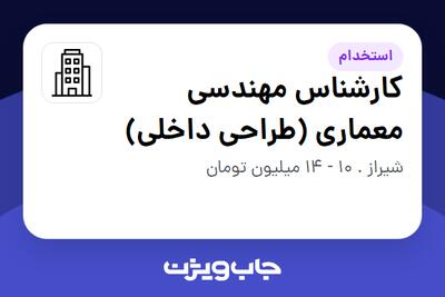 استخدام کارشناس مهندسی معماری (طراحی داخلی) در سازمانی فعال در حوزه ساختمان / مصالح و تجهیزات ساختمانی