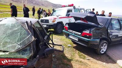 شش مصدوم بر اثر تصادف دو خودرو در جاده کمربندی اسلام‌آبادغرب