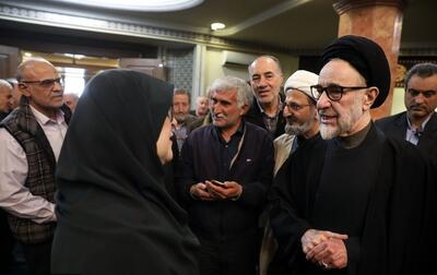 سید محمد خاتمی و فاطمه مهاجرانی در مراسم سالگرد درگذشت زهرا شجاعی/ تصاویر