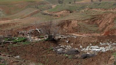 رانش زمین در روستای گلی - خراسان شمالی