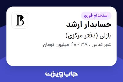 استخدام حسابدار ارشد در بازلی (دفتر مرکزی)