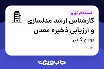 استخدام کارشناس ارشد مدلسازی و ارزیابی ذخیره معدن - آقا در پوژن کانی