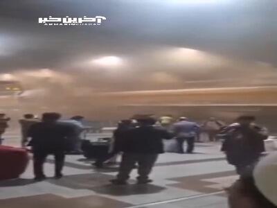 آتش‌سوزی گسترده‌ در فرودگاه لاهور پاکستان