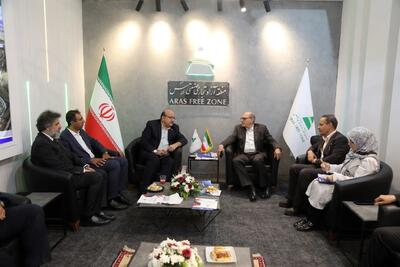 تقویت همکاری‌های تجاری بین اتاق بازرگانی تهران و منطقه آزاد ارس در نمایشگاه ایران اکسپو