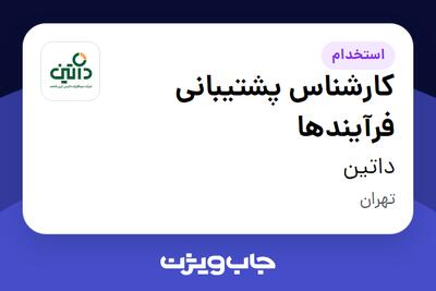 استخدام کارشناس پشتیبانی فرآیندها در داتین