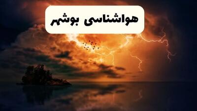 خبر فوری هواشناسی بوشهر در ۲۴ ساعت آینده | پیش بینی وضعیت آب و هوا بوشهر فردا پنجشنبه ۱۱ اردیبهشت ماه ۱۴۰۴