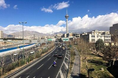 پیش بینی هوای تهران در هفته آینده؛ ابری با وزش باد