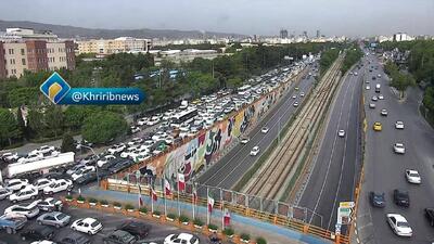 ترافیک شدید در میدان آزادی مشهد