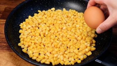 ذرت + تخم مرغ / طرز تهیه صبحانه سالم و انرژی زا با ذرت