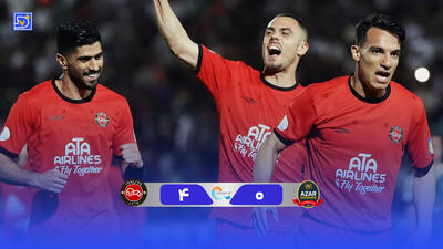 خلاصه بازی شمس آذر قزوین 0 - تراکتور 4