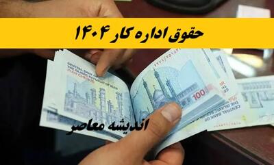 بیشترین و کمترین حقوق کارمندان در سال ۱۴۰۴ چند است؟+ جدول اندیشه معاصر