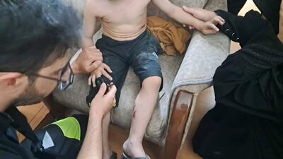 سقوط کودک ۵ ساله به درز انقطاع بین دو ساختمان در خیابان ابوذر
