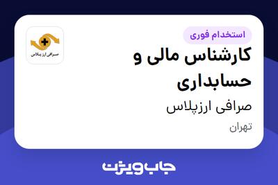 استخدام کارشناس مالی و حسابداری در صرافی ارزپلاس