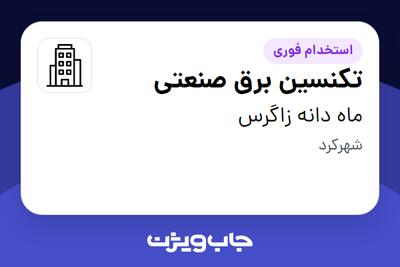استخدام تکنسین برق صنعتی - آقا در ماه دانه زاگرس