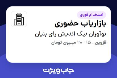 استخدام بازاریاب حضوری - خانم در نوآوران نیک اندیش رای بنیان