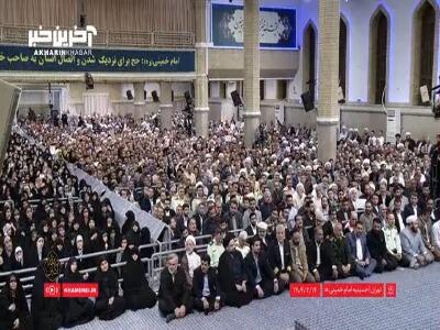 نوای زیبای لبیک حجاج بیت‌الله‌الحرام در ابتدای دیدار کارگزاران حج با رهبر انقلاب