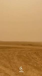 طوفان شدید گردوخاک در موصل عراق که در حال حرکت به سمت ایران است + فیلم