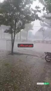بارش سنگین تگرگ در شهرستان ملکان آذربایجان شرقی