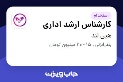 استخدام کارشناس ارشد اداری در هپی لند