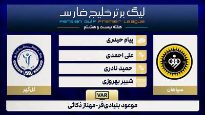 کارشناسی داوری سپاهان - گل گهر سیرجان