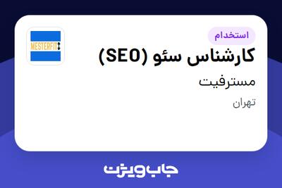 استخدام کارشناس سئو (SEO) در مسترفیت