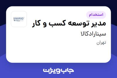 استخدام مدیر توسعه کسب و کار در سینارادکالا