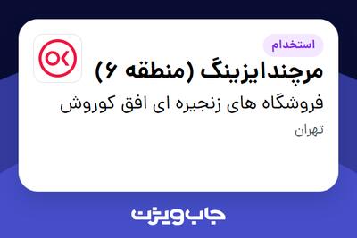 استخدام مرچندایزینگ (منطقه 6) در فروشگاه های زنجیره ای افق کوروش
