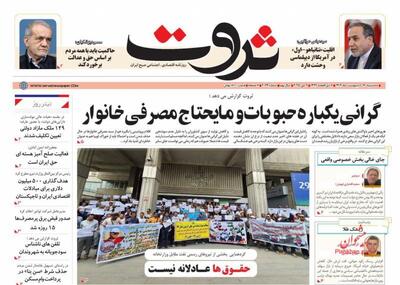 صفحه اول روزنامه های اقتصادی ۱۶ اردیبهشت ۱۴۰۴