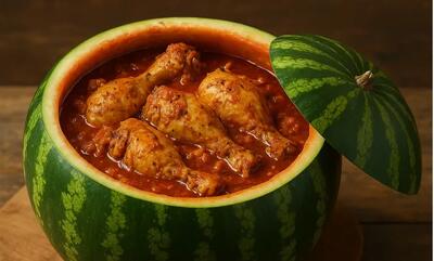 طرز تهیه خورشت در پوست هندوانه