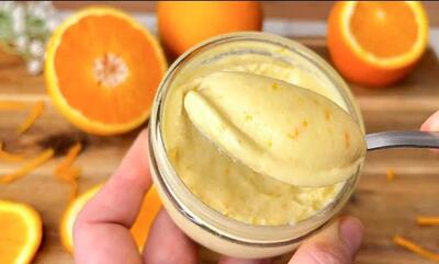 طرز تهیه خامه پرتقال برای صبحانه بدون تخم مرغ، بدون نشاسته، بدون آرد!